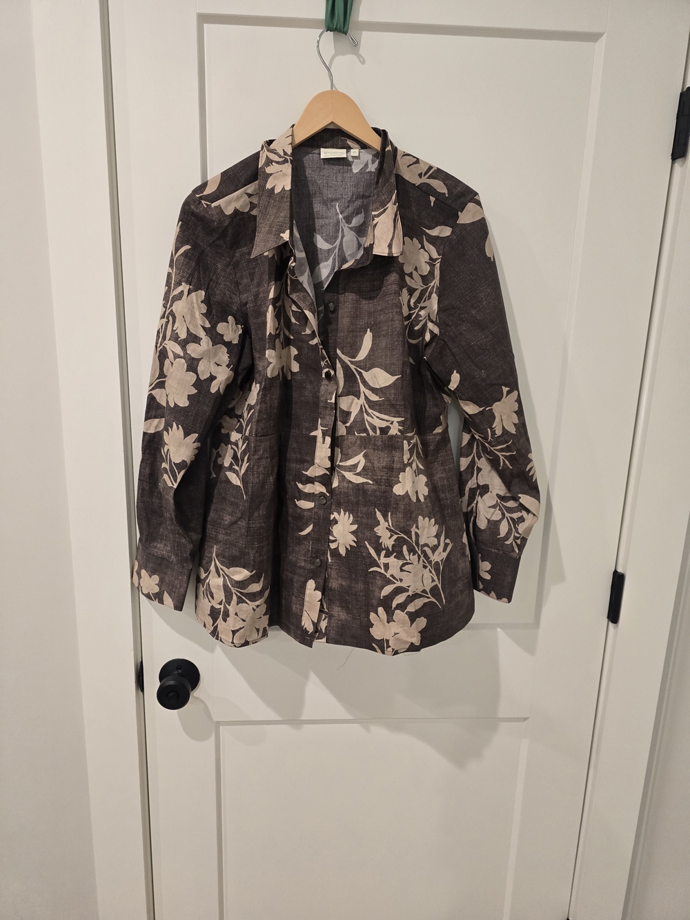 Spartina 449 Brown Jacket with Cream Floral Print